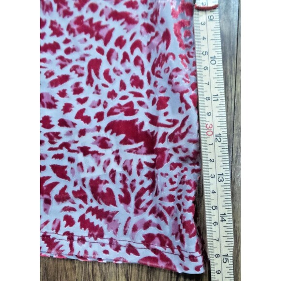 Free People We The Free Teddy Velvet Leopard Burnout Tee Raspberry Red Size S - Picture 8 of 11